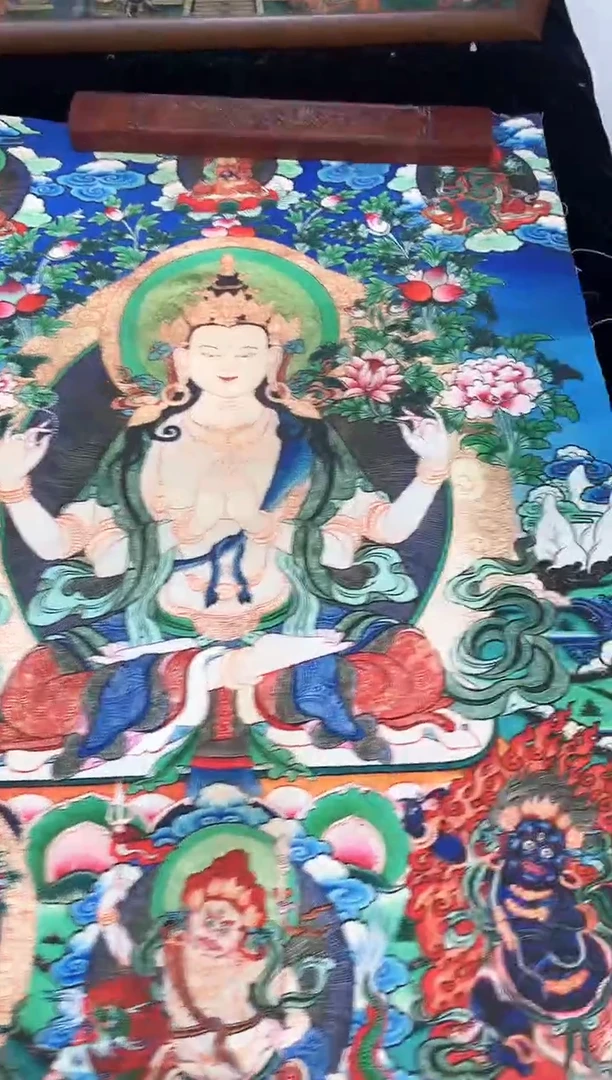 卷轴画088四臂观音