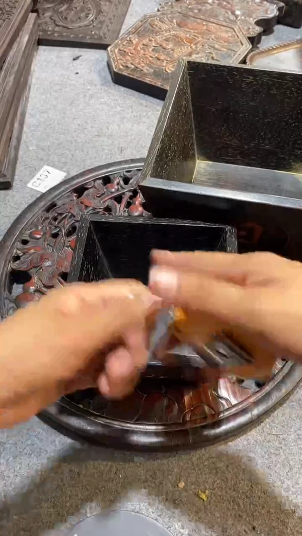 香榧木紫檀拆件雕刻板以直播间实物为准