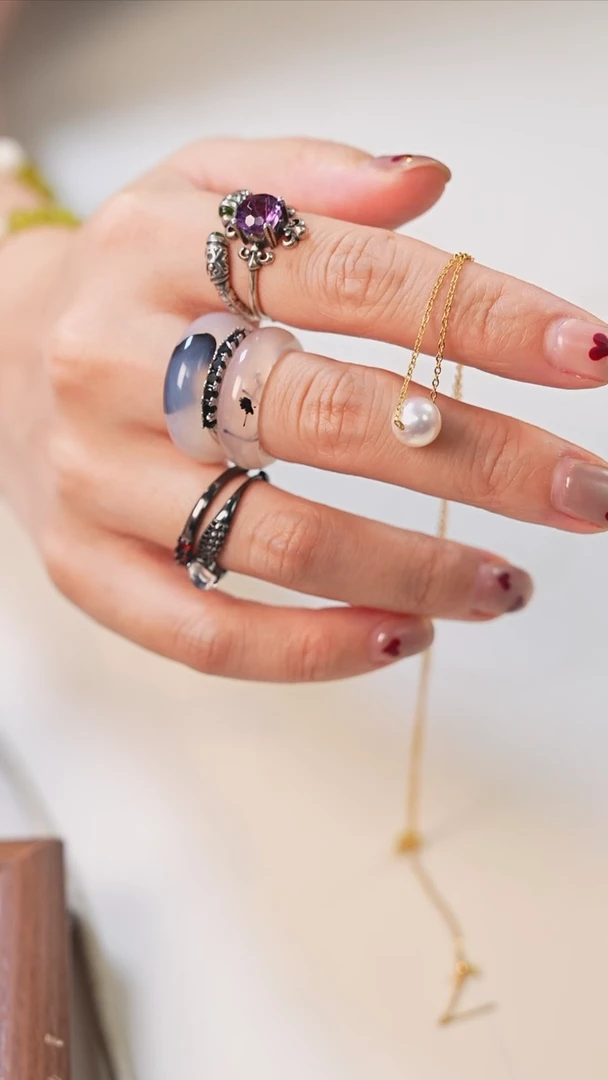 海水珍珠银S925镶嵌颈饰项链