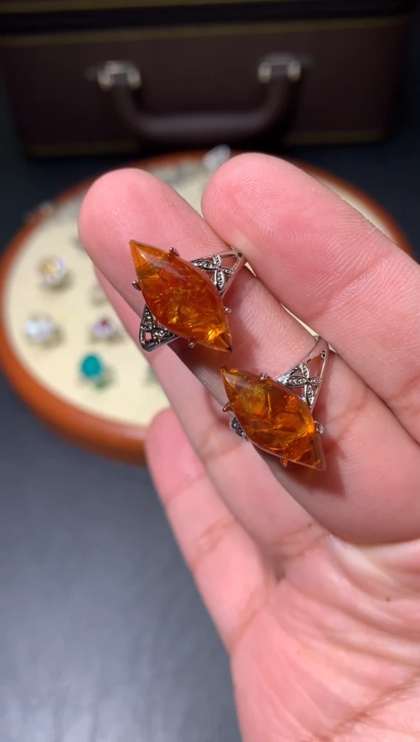 未镶嵌琥珀戒指F22【多样性发其一】