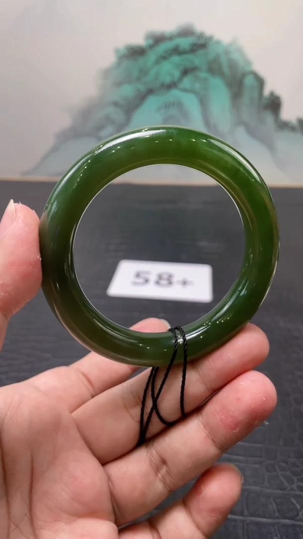 未镶嵌手镯和田玉（碧玉）小*茶58+