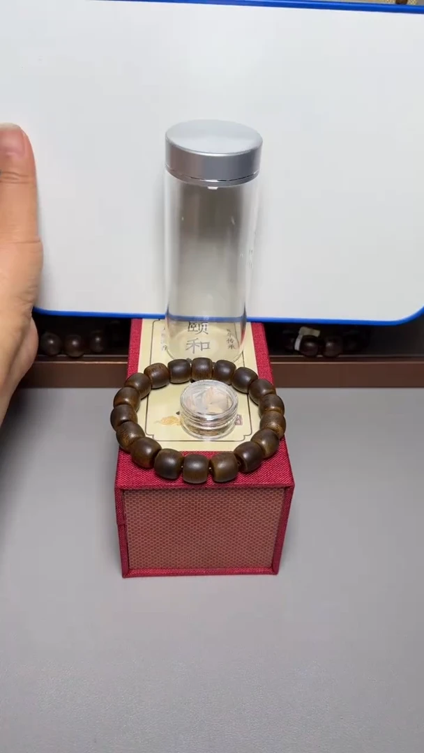 【闪购商品】沉香手串芽庄白棋1.3桶珠单圈