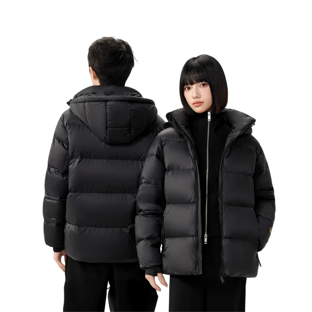 冬季短款黑金羽绒服