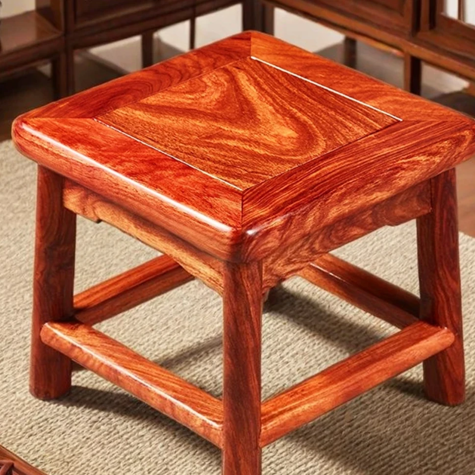 红木刺猬紫檀小方凳家用换鞋凳实木中式四方矮凳