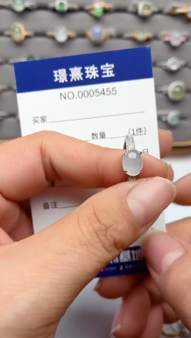银S925镶嵌戒指翡翠.