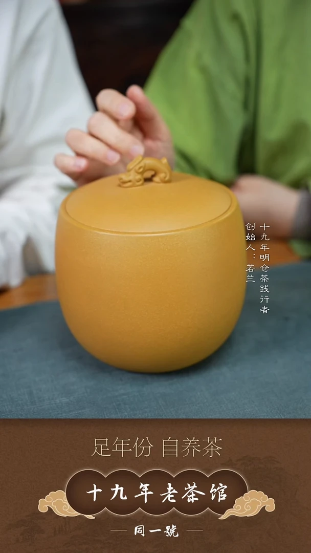 紫砂茶叶罐宜兴原矿紫砂茶叶罐+10沱春归