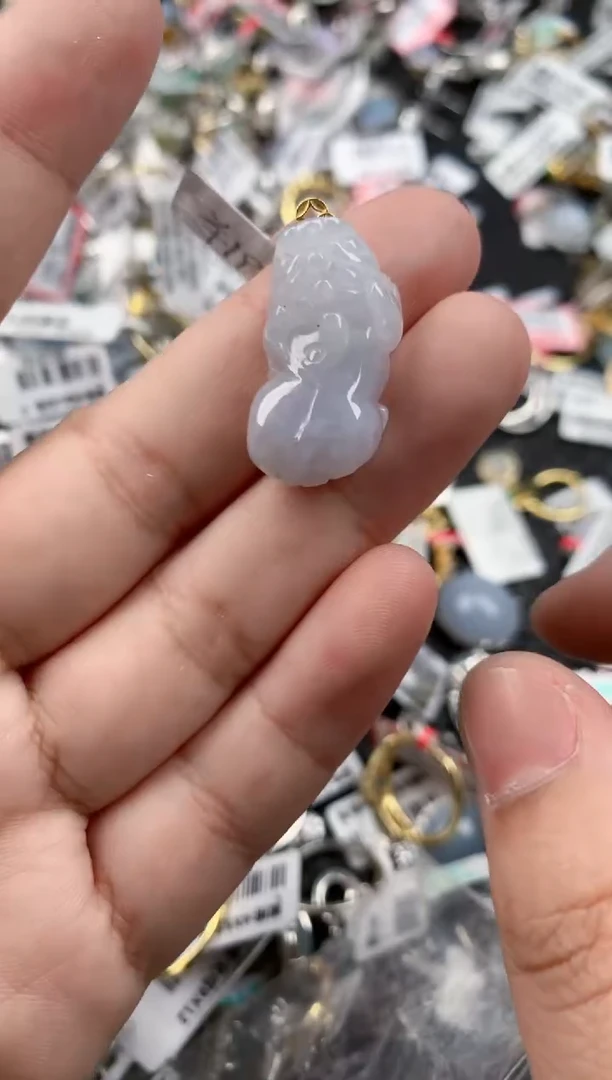 18K金镶嵌戒指翡翠777   8
