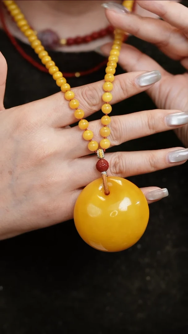 琥珀吊坠(不含链)未镶嵌公主扣套装  裸重38g 一套53g