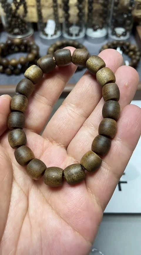 【闪购商品】沉香手串越南芽庄黄奇楠1.0沉水级毕业款老料桶珠