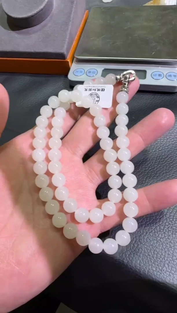 未镶嵌手串和田玉天泰白玉妈妈链（产地直发）
