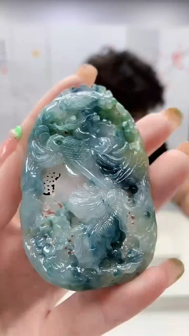 未镶嵌定制翡翠5145ry-毛货挂件23
