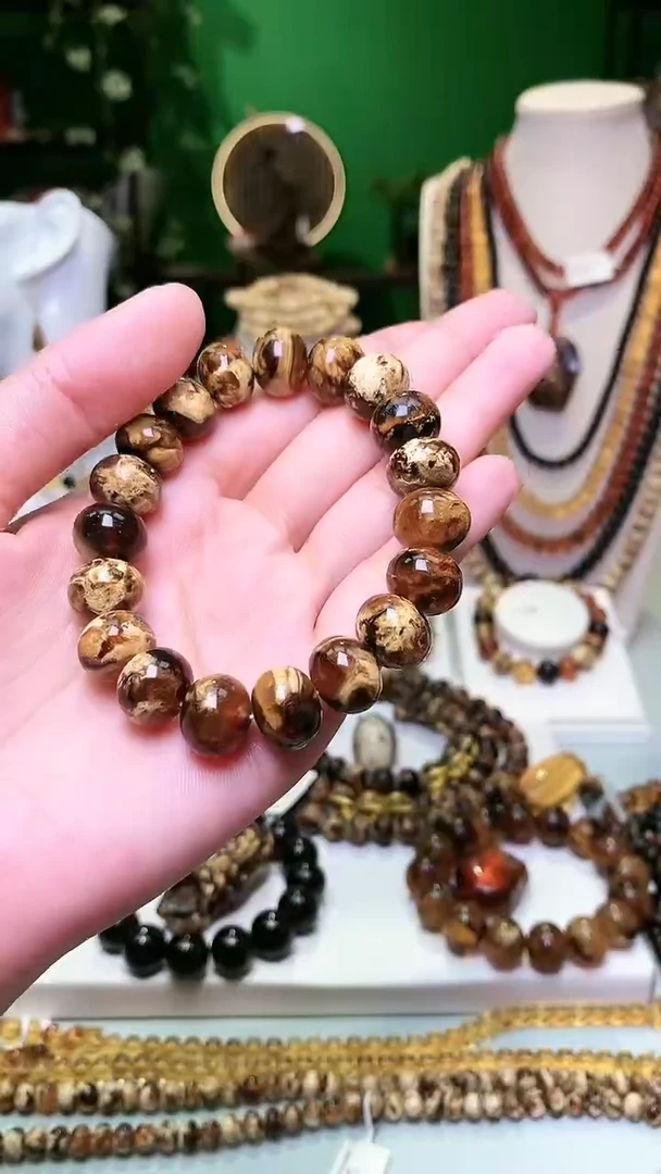 【闪购商品】琥珀裸石未镶嵌抚顺琥珀溶洞单圈13＋