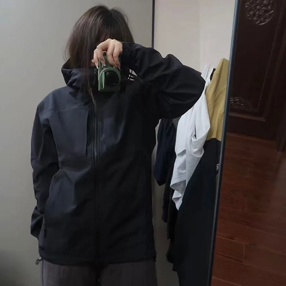 加绒软壳冲锋衣 加绒防风防雨保暖连帽外套 5656