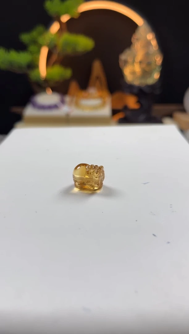 未镶嵌手链黄晶盼**2天然黄水晶貔貅单珠10mm