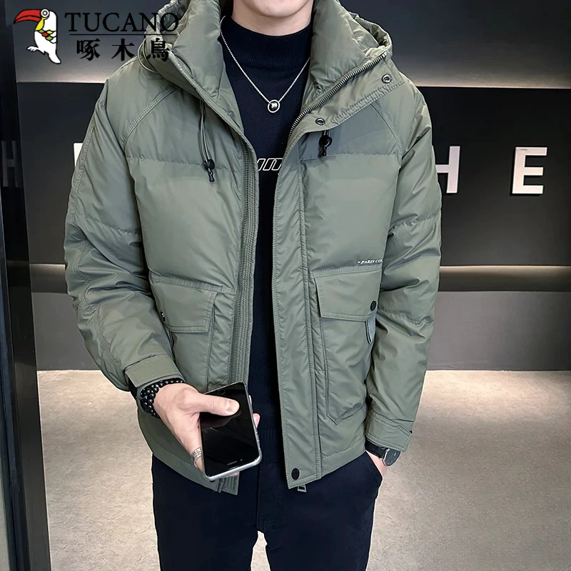TUCANO/啄木鳥2025冬季新款潮牌男士痞帅春羽绒棉服连帽时尚外套