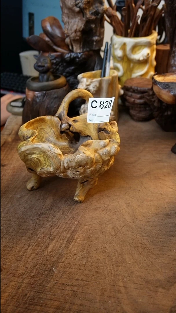 華***匠828金丝杜仲三足盘