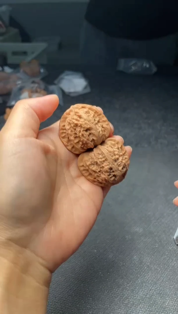 把件文玩核桃W045  白狮子  39