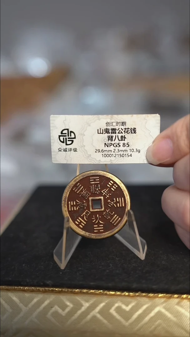 㝊*?编号0072山鬼背八卦花钱（配脖挂）