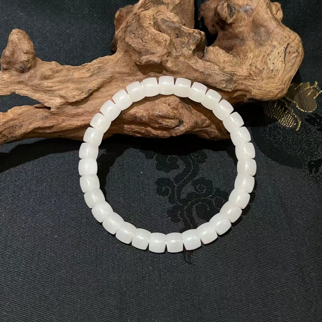 白玉直切手串 多样性发其一