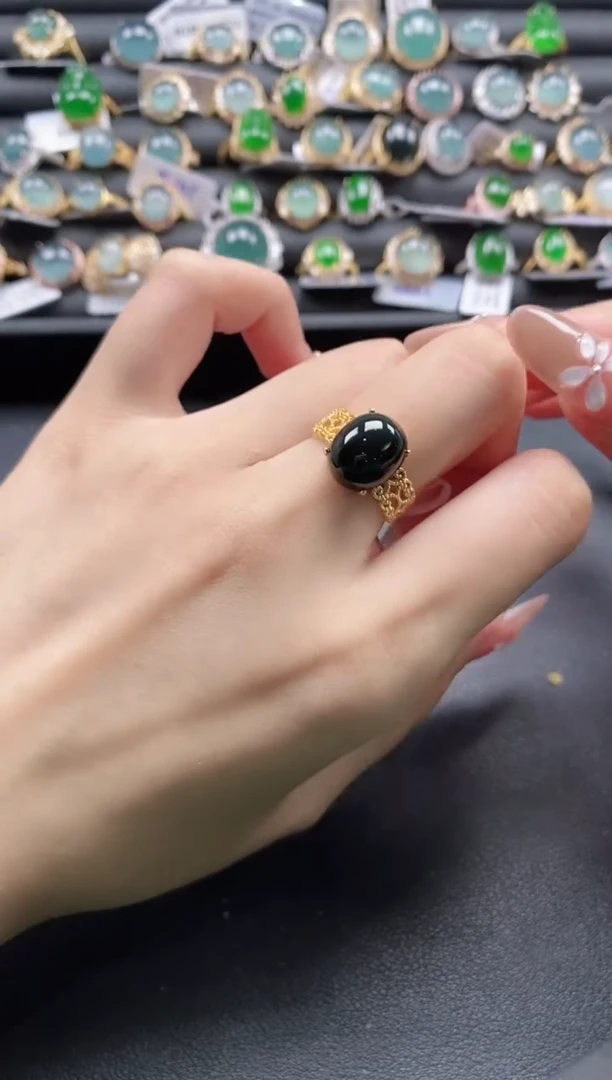 【闪购商品】翡翠戒指银S925镶嵌1111