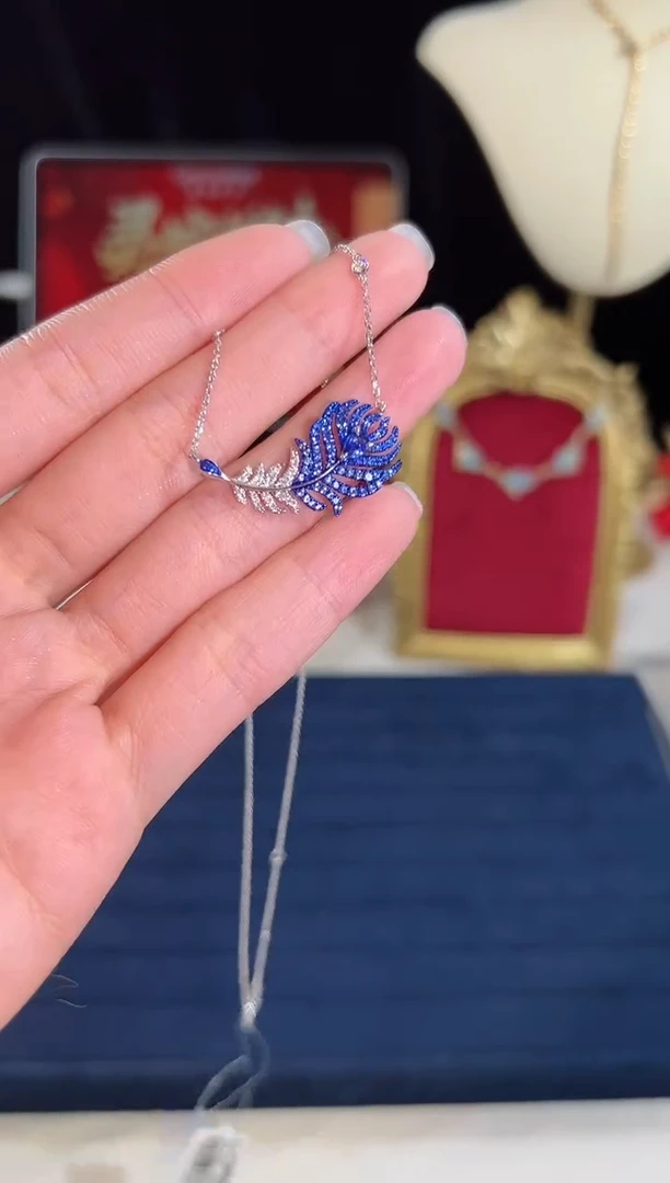 【闪购商品】蓝宝石颈饰18K金镶嵌BN14633#-W#97