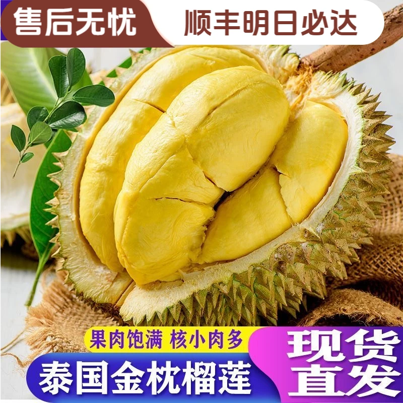 【明日必达】泰国正宗A级金枕榴莲整果榴莲新鲜水果进口2-8斤核小肉厚顺丰包邮坏果包赔金枕泰国东部