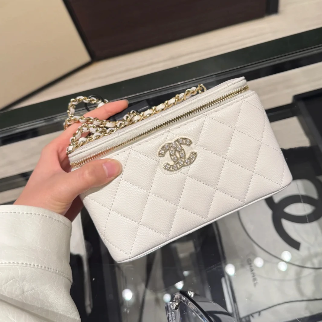 未使用 Chanel/香奈儿 66活动 25P 长盒子化妆包 带镜子 镭射标