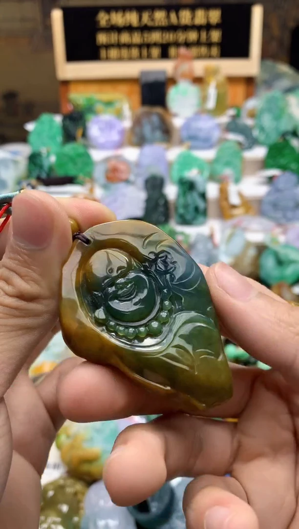 颈饰未镶嵌翡翠快***树天然A货翡翠