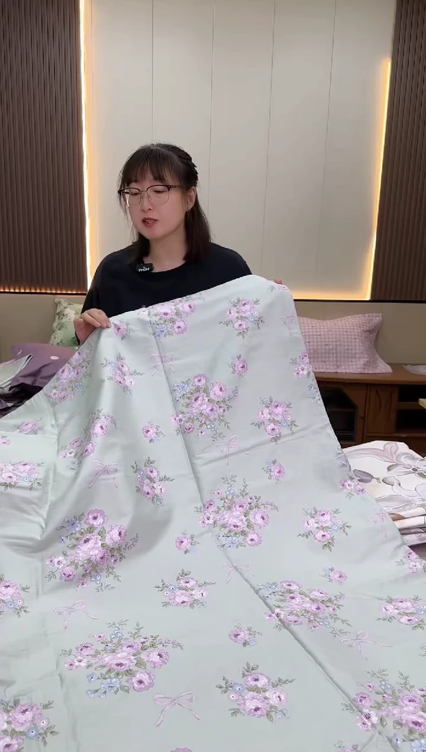棉棉全棉双人2*2.3被套  蝶恋花