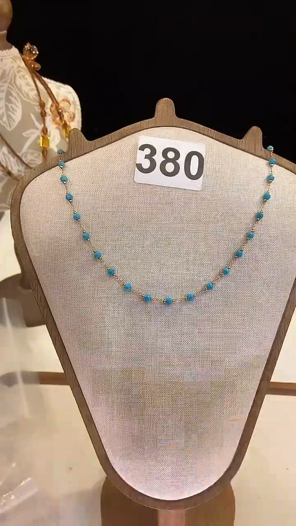 项链钛钢淡水珍珠380