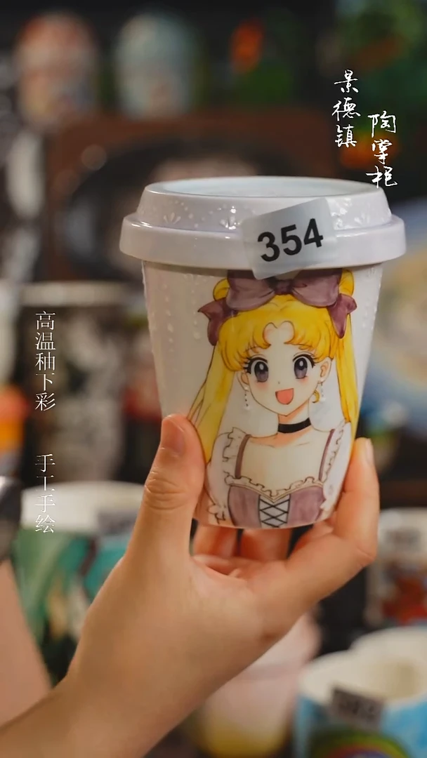 景德镇高温釉下彩纯手工手绘354