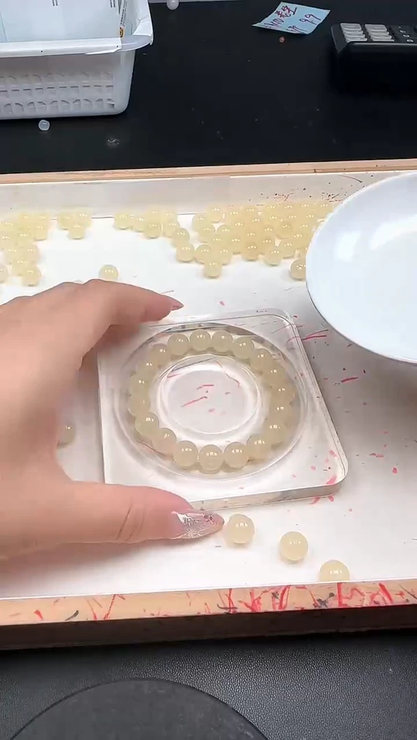 未镶嵌和田玉珠宝半成品蜂蜜水N258卡10MM 20颗