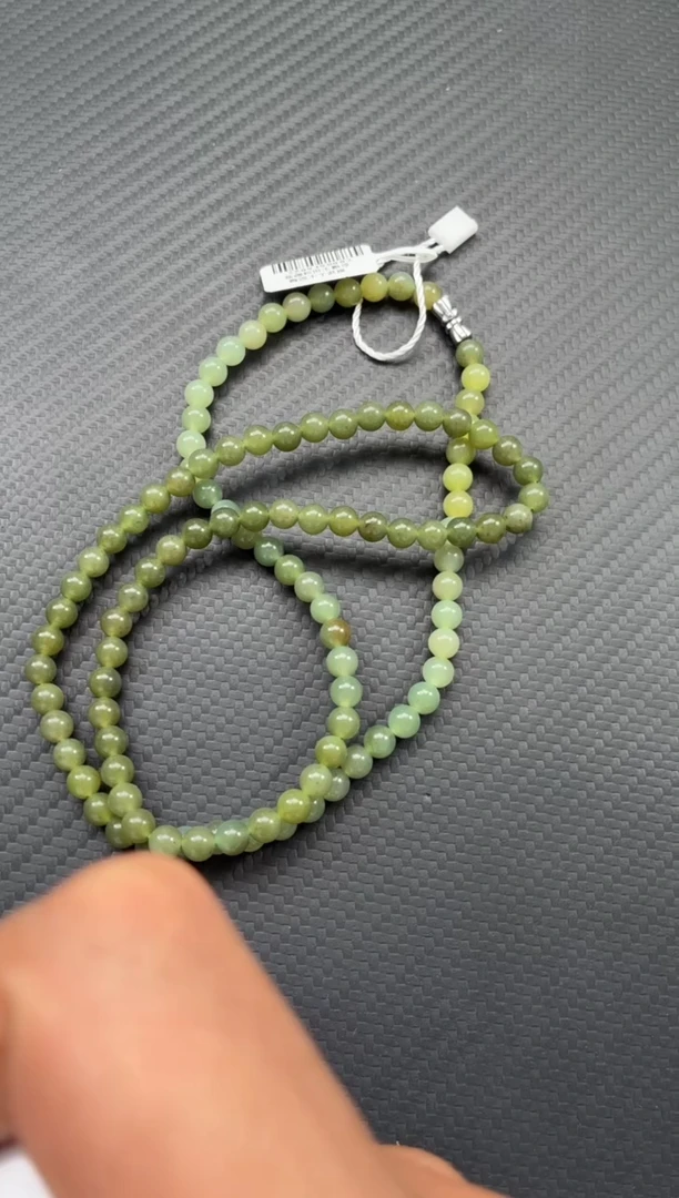 毛衣链未镶嵌和田玉若羌青黄口卡6串