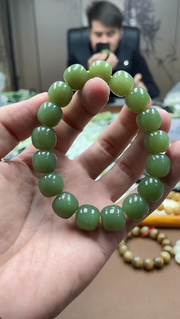 未镶嵌手串和田玉新疆若羌黄口13老型