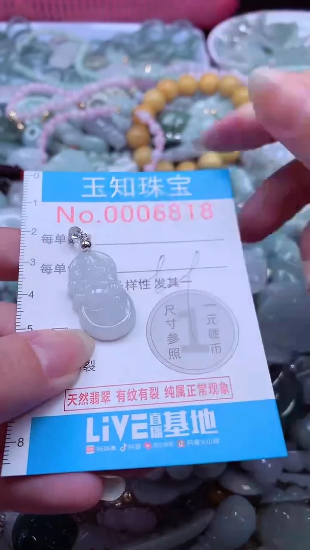 翡翠未镶嵌吊坠(不含链)6818