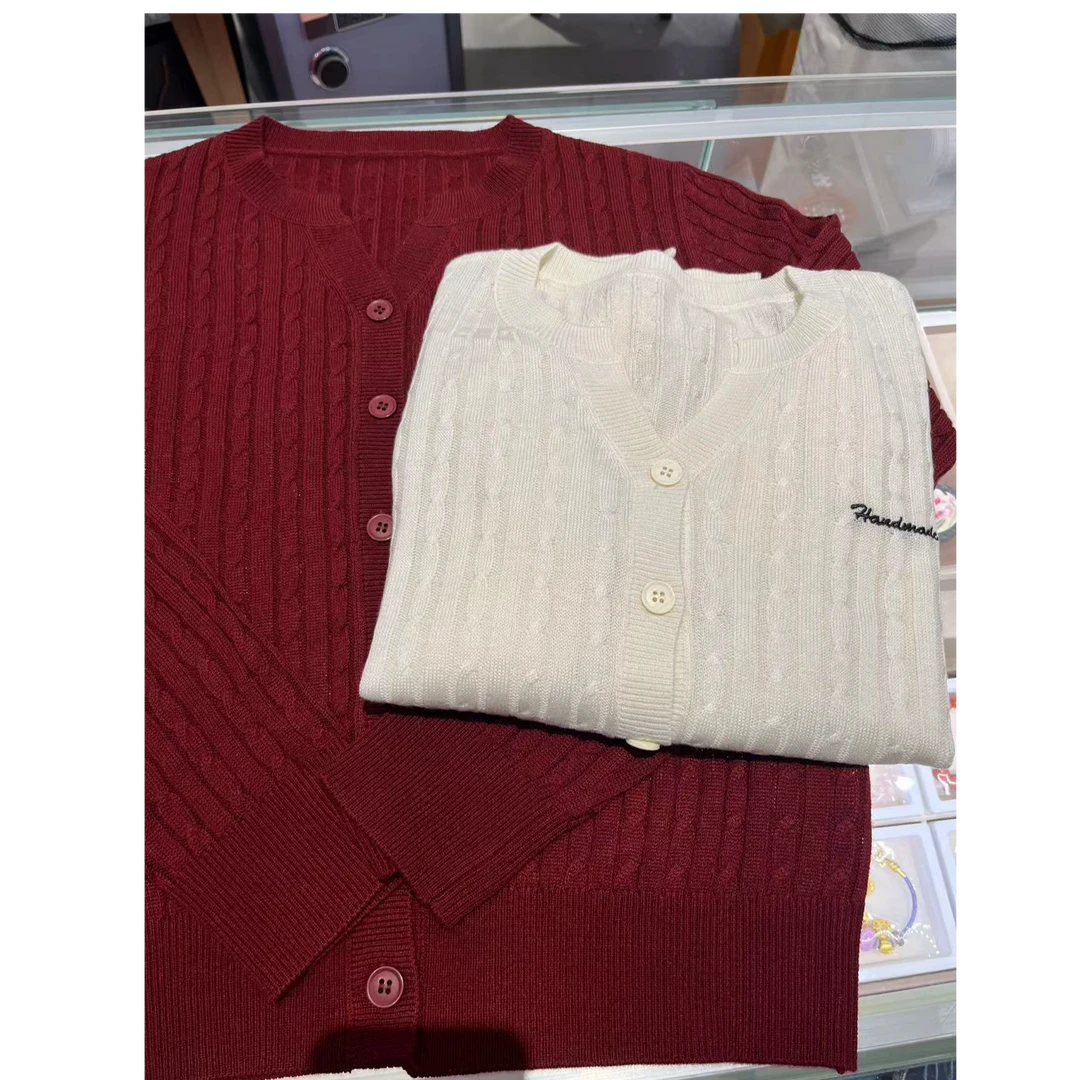 春季韩版百搭宽松显瘦开衫毛针织衫内搭毛衣【7956】