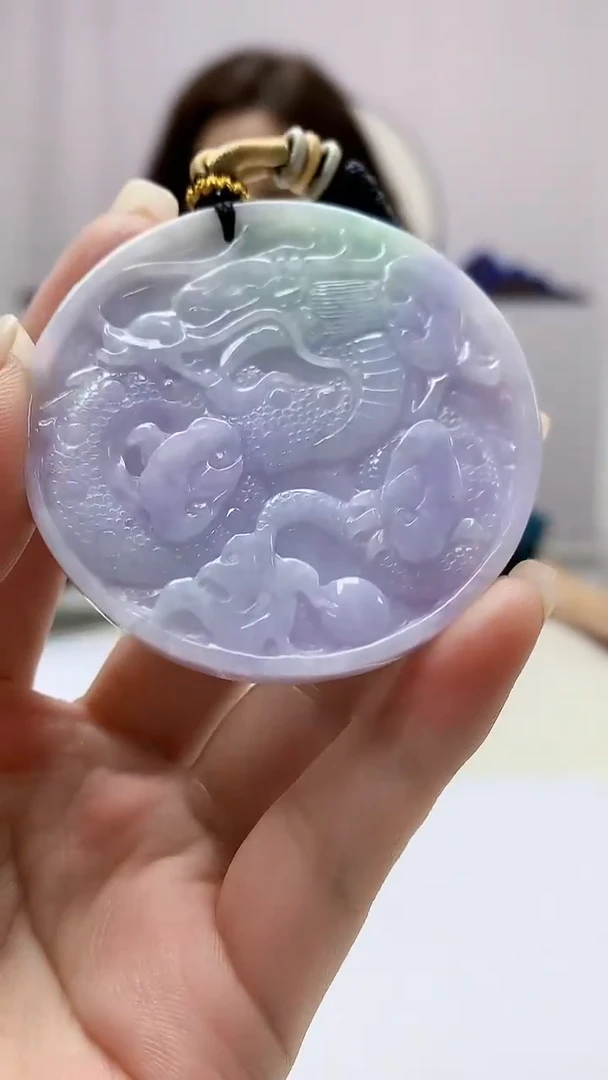 定制翡翠未镶嵌4829ms-毛货69龙牌