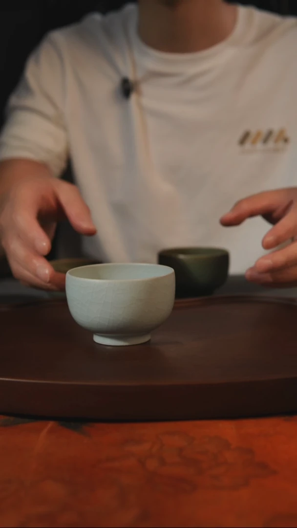 杯子月白罗汉 全品一级 汝州原产地原矿仿古老釉