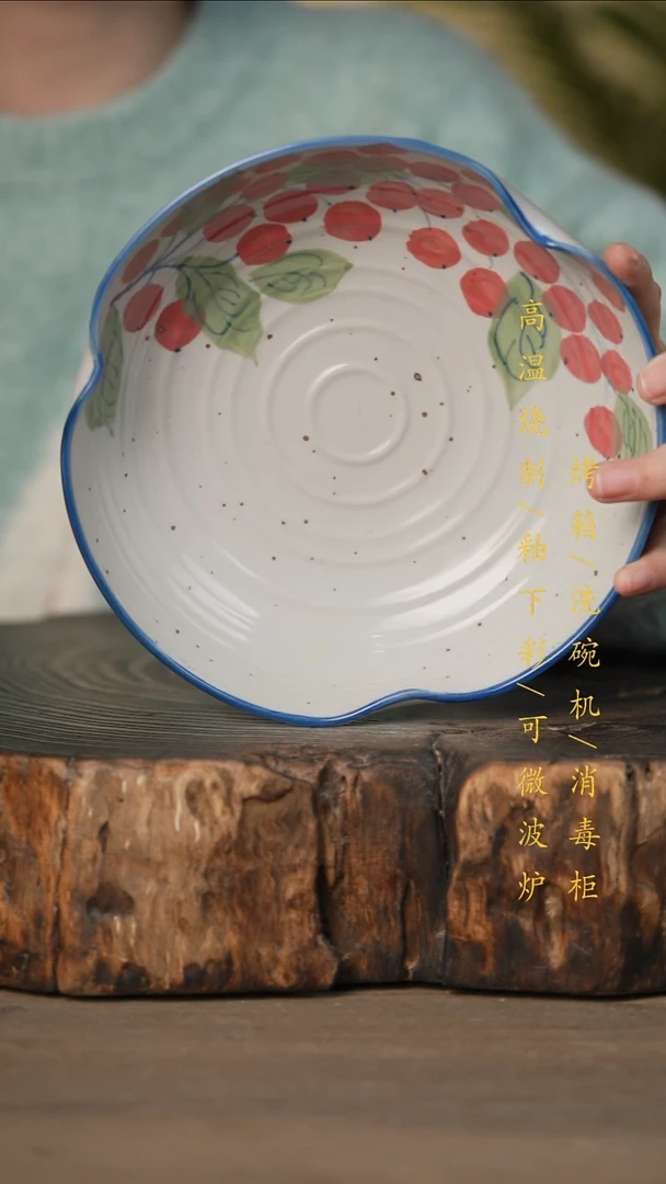 瓷片景德镇高温釉下彩可微波烤箱洗碗机