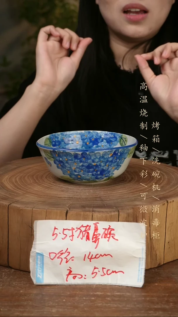碗瓷景德镇手工手绘高温瓷釉下彩