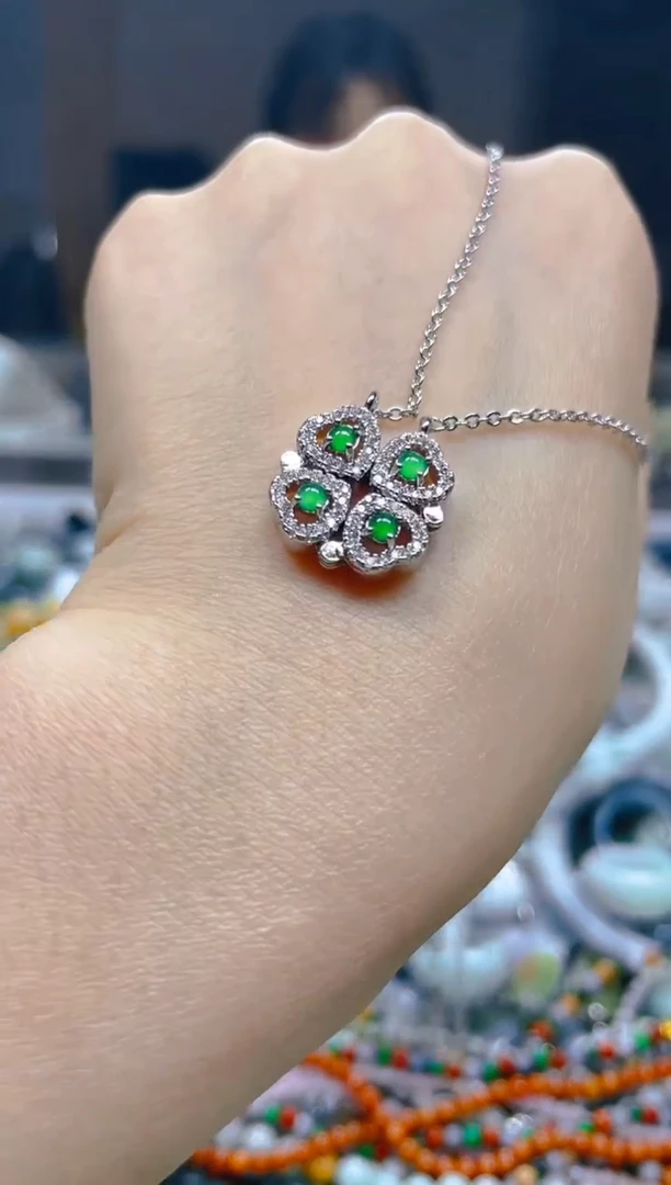 翡翠未镶嵌颈饰/Q/翡翠A货一图一物