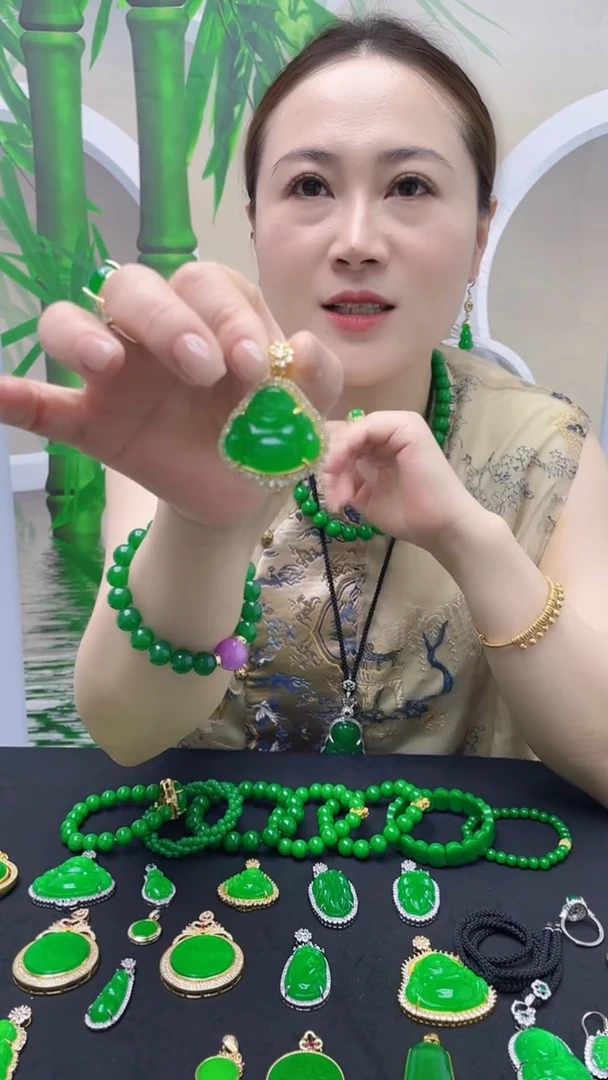 吊坠(赠链)14K金镶嵌翡翠翡翠天然佛佛公