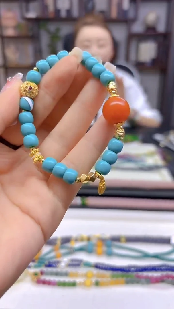 未镶嵌蜜蜡手链DIY款S705