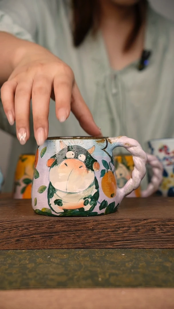 摆件泥垚手作 景德镇手工手绘器物