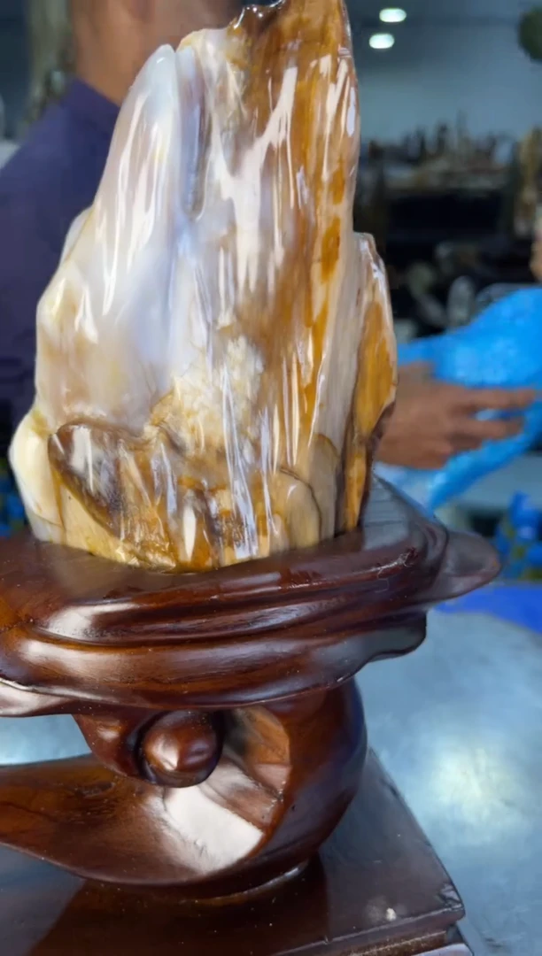 未镶嵌摆件硅化玉4