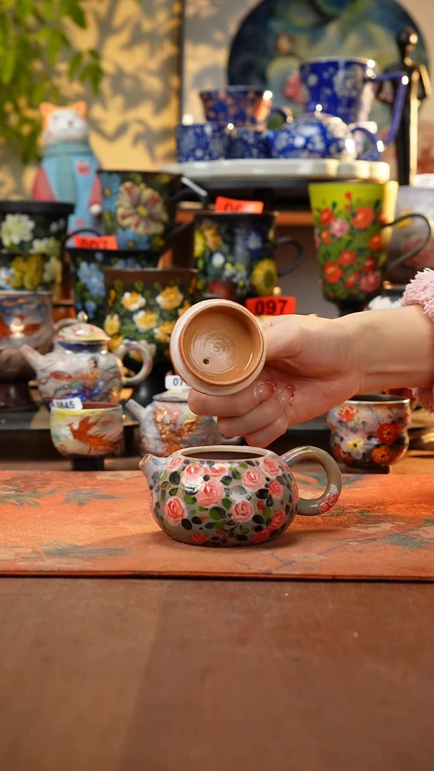 瓷片微瑕景德镇手工手绘1103