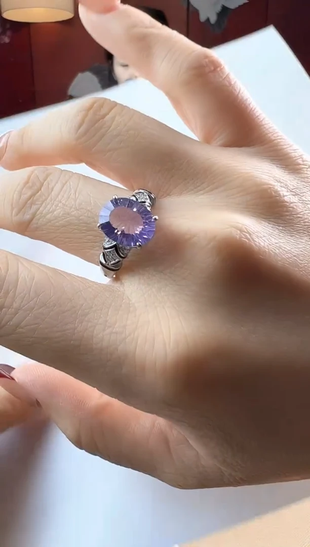 【闪购商品】水晶戒指银S925镶嵌KT24111426