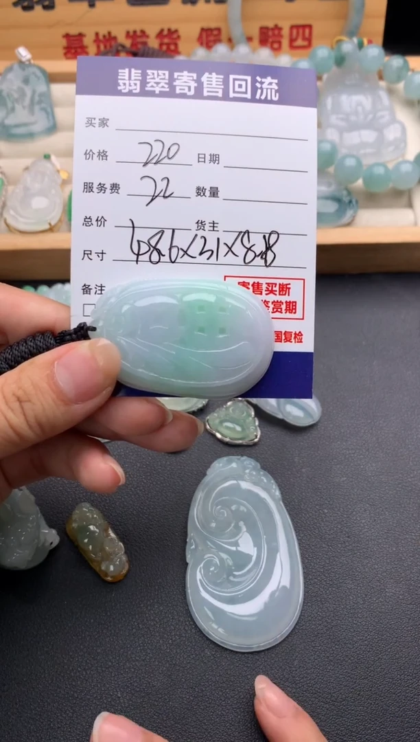 翡翠未镶嵌颈饰10137567