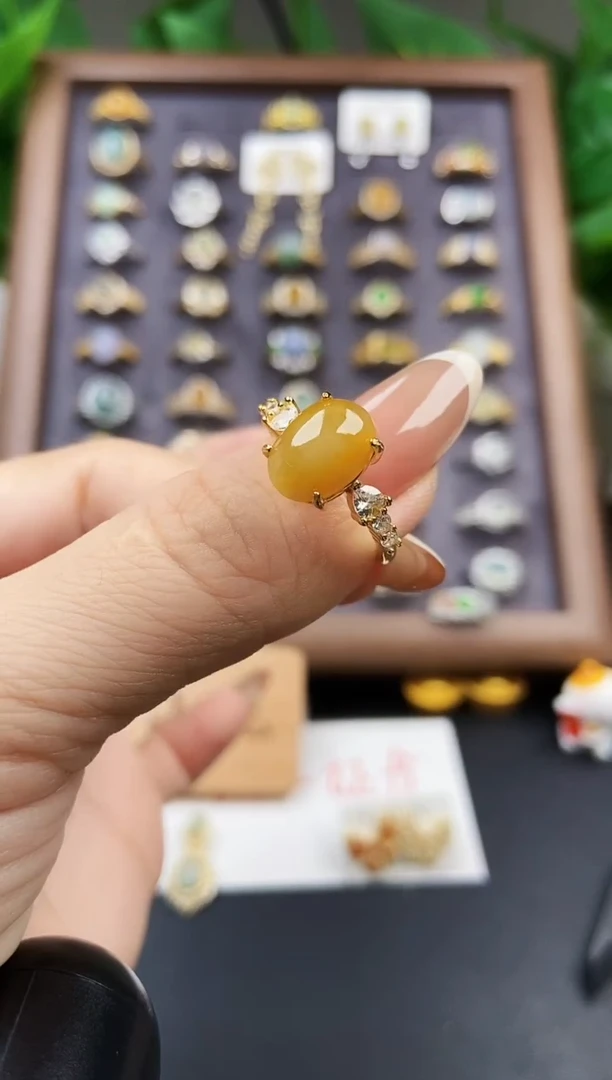 银S925镶嵌戒指翡翠21