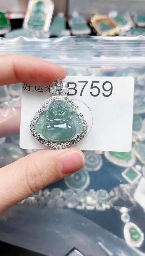 【闪购商品】翡翠颈饰未镶嵌赠皮绳759